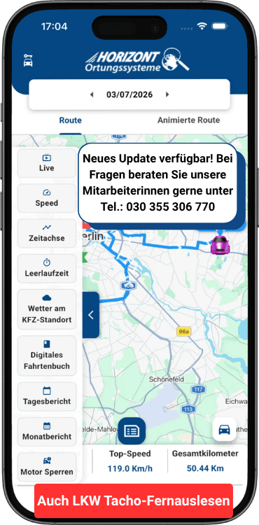 Erweiterte Funktionen der GPS-Tracker-App