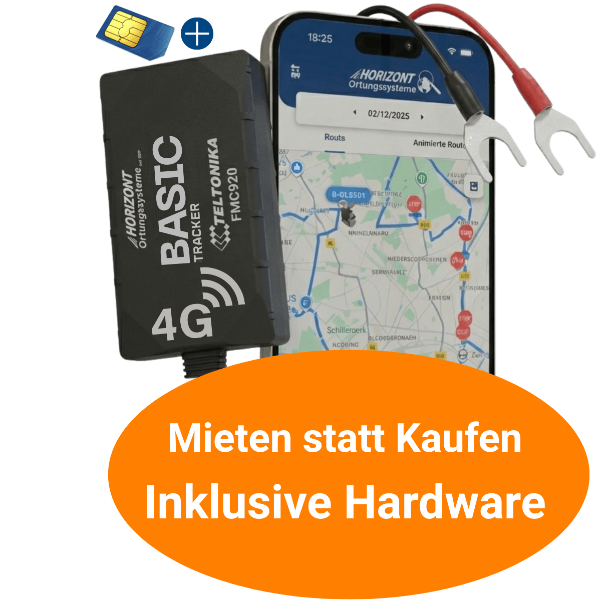MIET-Tarif Basic-Modell – 4G EU-Weit | Teltonika - GPS Tracker für Fahrzeuge