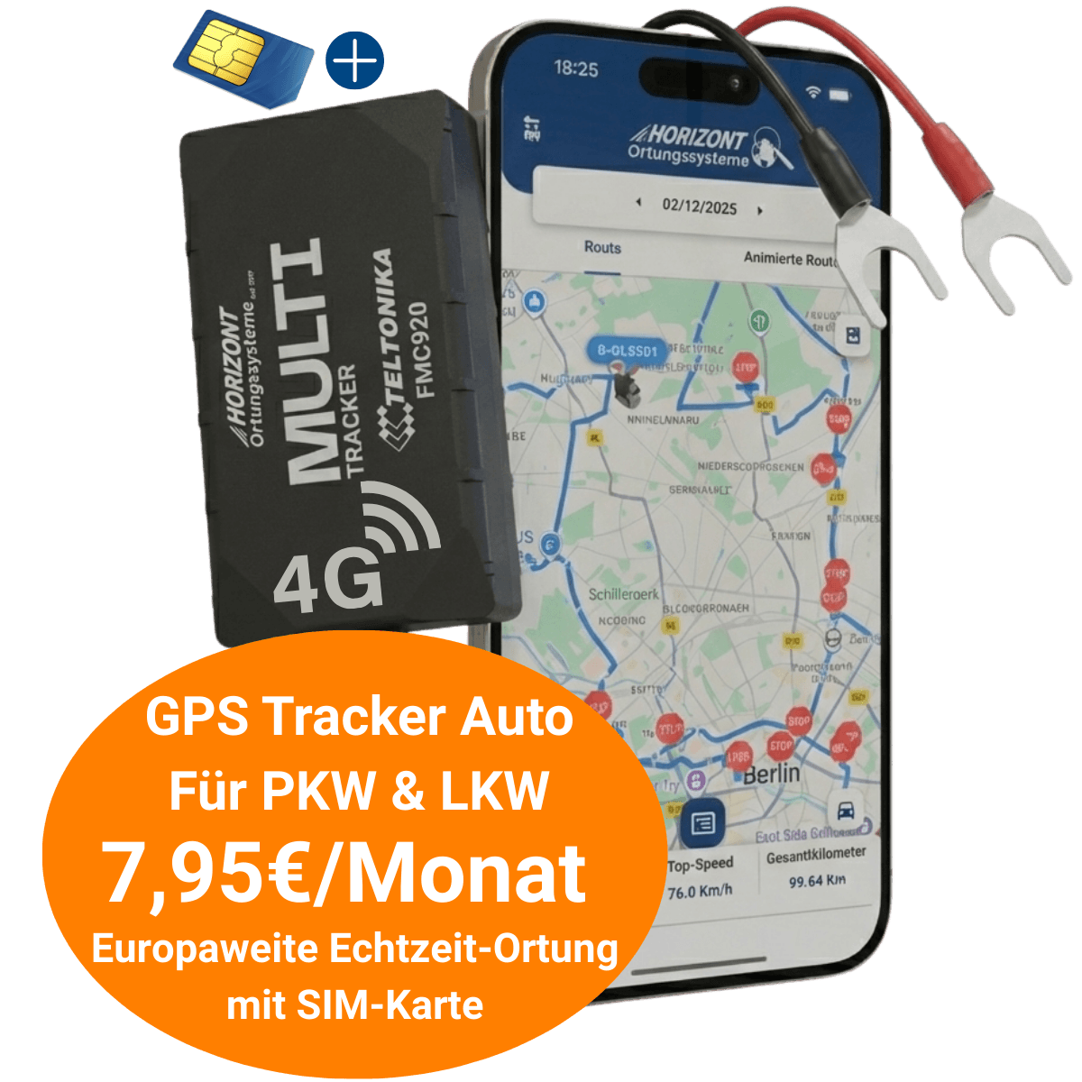 GPS Tracker Miete – 4G LTE Multi Model zur Miete | Teltonika FMC920 - GPS Tracker für Fahrzeuge