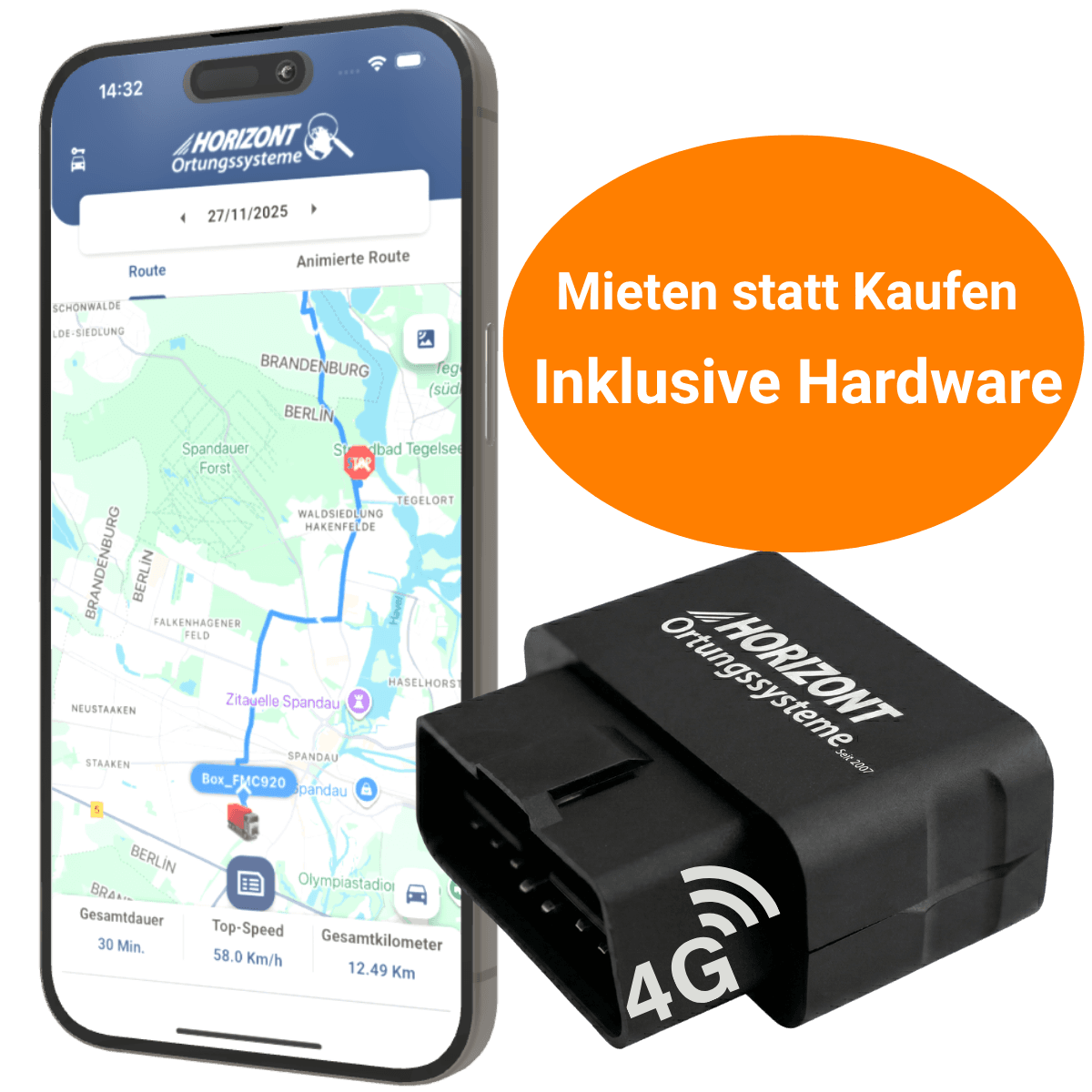 MIET-Tarif OBD-Modell – 4G EU-Weit | Queclink - GPS Tracker für Fahrzeuge