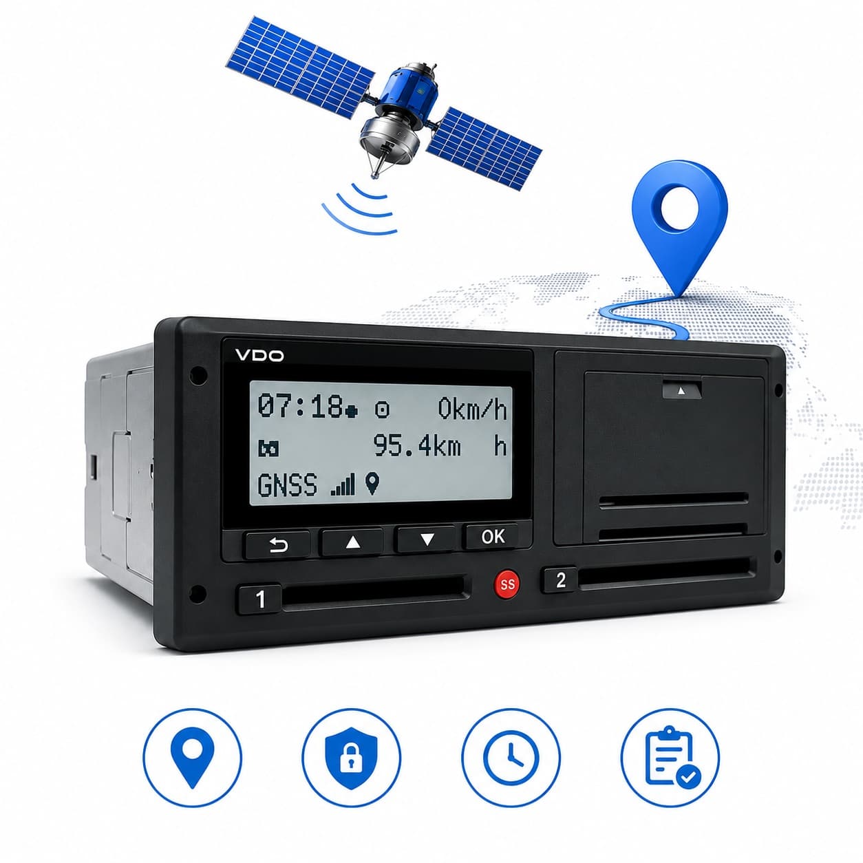 GPS LKW Digitaler Tachograph fernauslesen, mit 40 GPS Funktionen